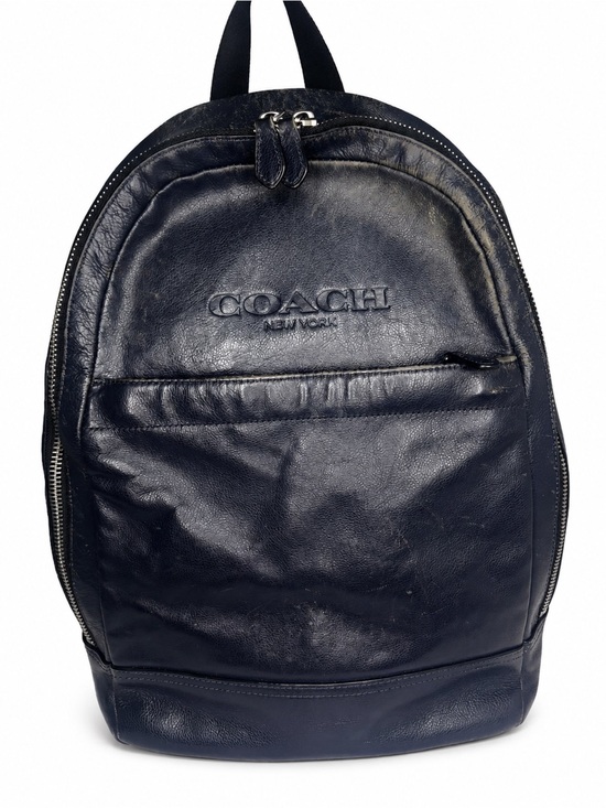 coach backpack charles Navy Slim Backpack The Attic Mens Backpack Coach F54786 Black Leather Campus